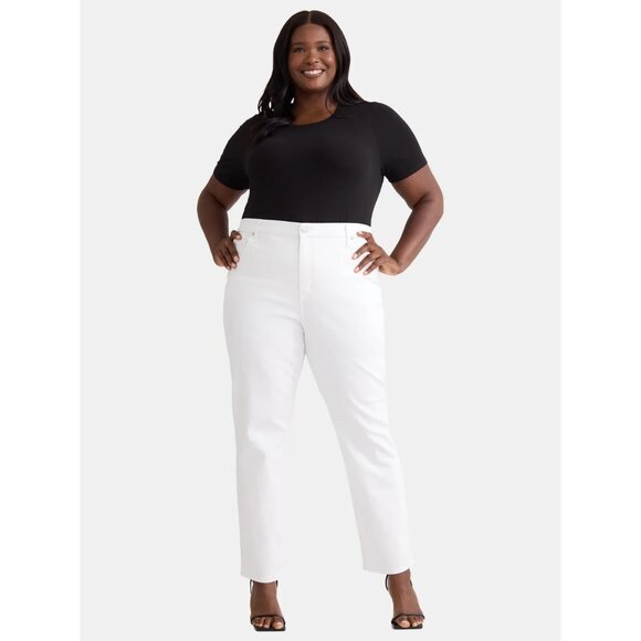 Terra & Sky Women's Plus Size Straight Jeans, Size 18W, High Rise, 29 " Inseam - Picture 5 of 5
